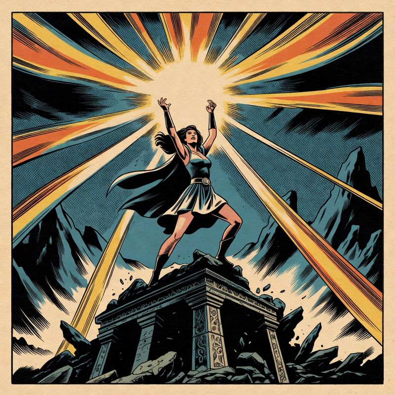 illustrations-fantasy-royalty · A Powerful Young Sorceress Raising Brilliant Streams Of
