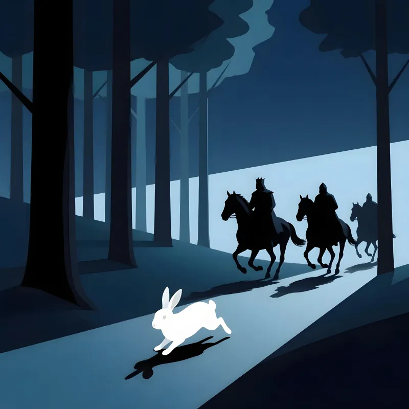 illustrations-fantasy-royalty · The Kings Men Pursuit Of Rabbit In The