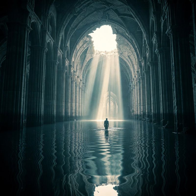 illustrations-landscape · Forgotten Castle Swallowed By An Enchanted Swamp Cathedral