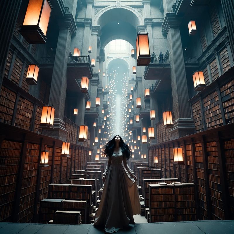 illustrations-fantasy-royalty · Elegant Woman With Raven Black Hair Standing Inside