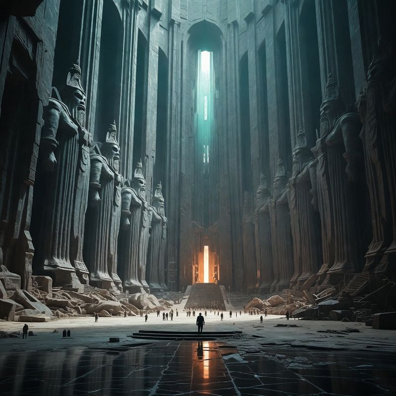 illustrations-landscape · Forgotten Dwarven Throne Hall Abandoned For Centuries Colossal