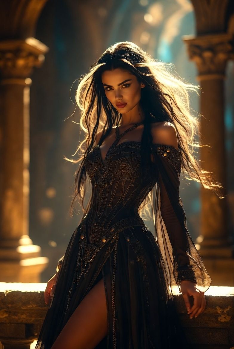 illustrations-fantasy-sorcery · beautiful · sorceress · helmut