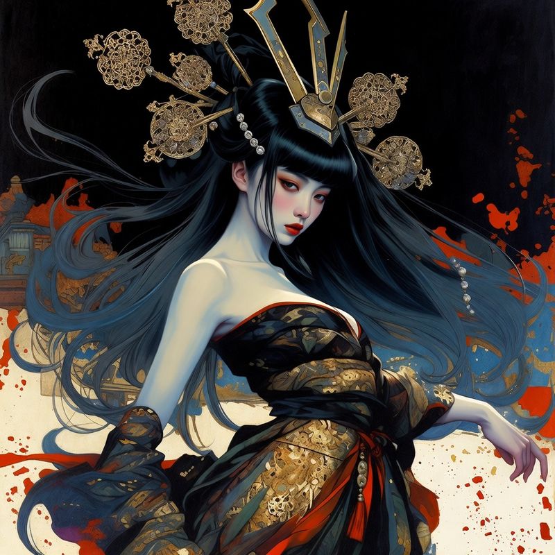 photos-sports-editorial · Norman Rockwell Style — Samurai Queen