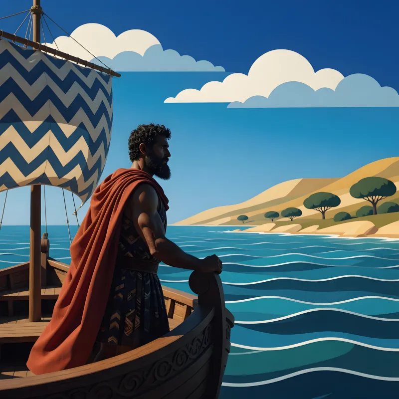 illustrations-fantasy-mythology · Epic Scene From The Odyssey In The Style