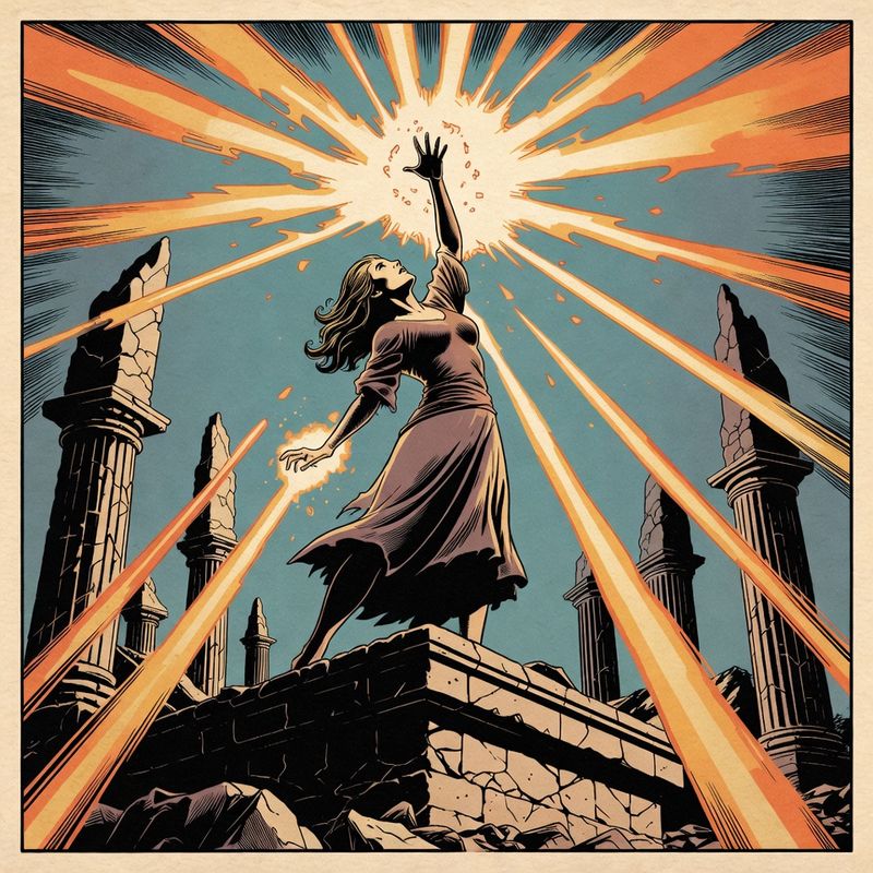 illustrations-fantasy-royalty · A Powerful Young Sorceress Raising Brilliant Streams Of