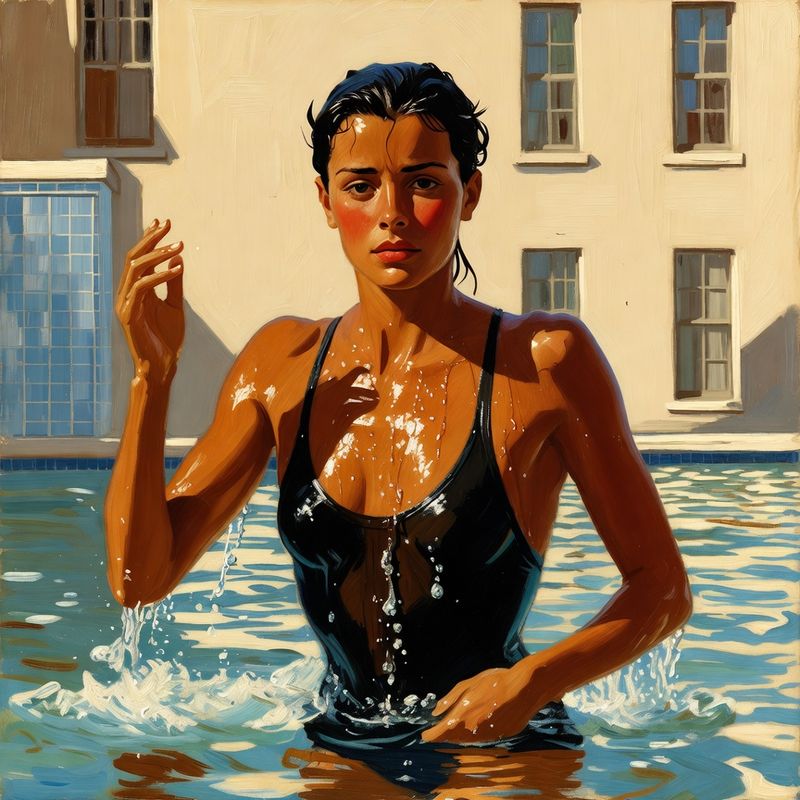 photos-sports-editorial · Norman Rockwell Style — Swimmer