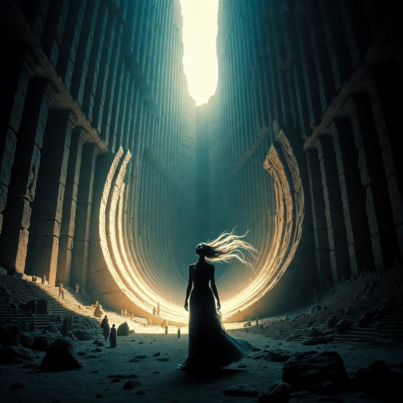 illustrations-fantasy-royalty · Beautiful Woman Commanding Shimmering Gateways Between Worlds Brilliant