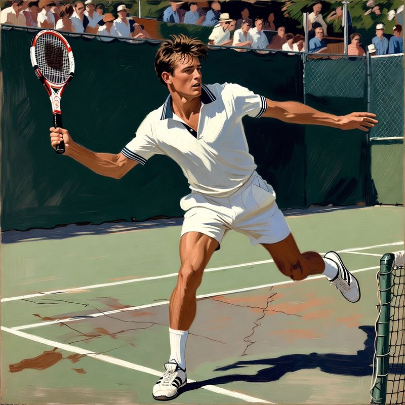 photos-sports-editorial · Norman Rockwell Style — Tennis Player