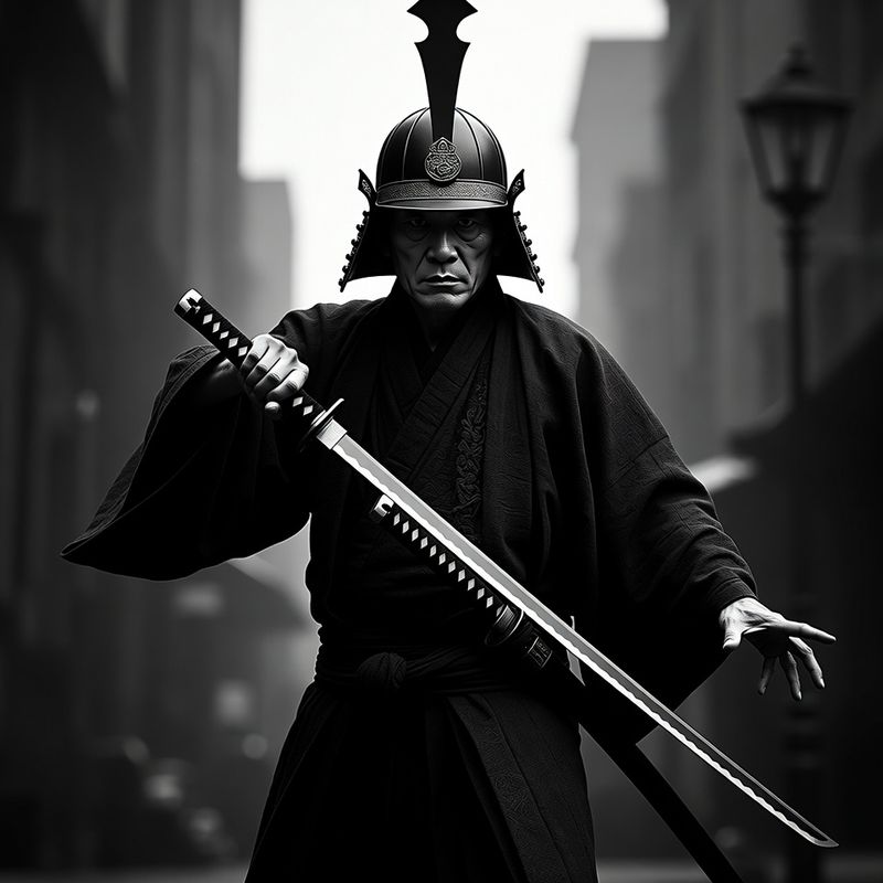 photos-sports-editorial · Helmut Newton Style — Samurai