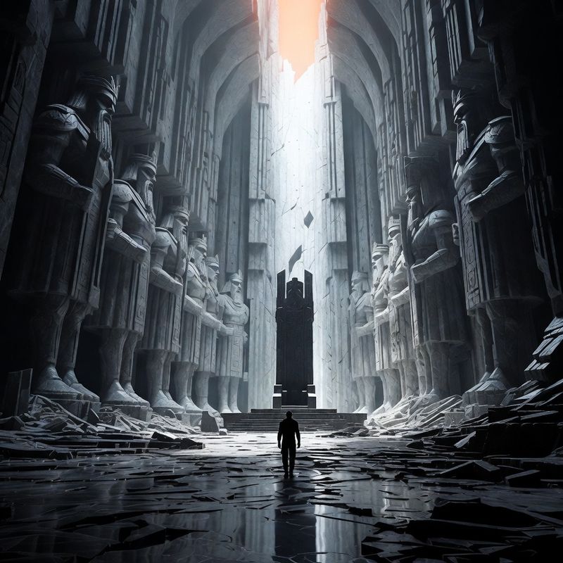 illustrations-landscape · Forgotten Dwarven Throne Hall Abandoned For Centuries Colossal
