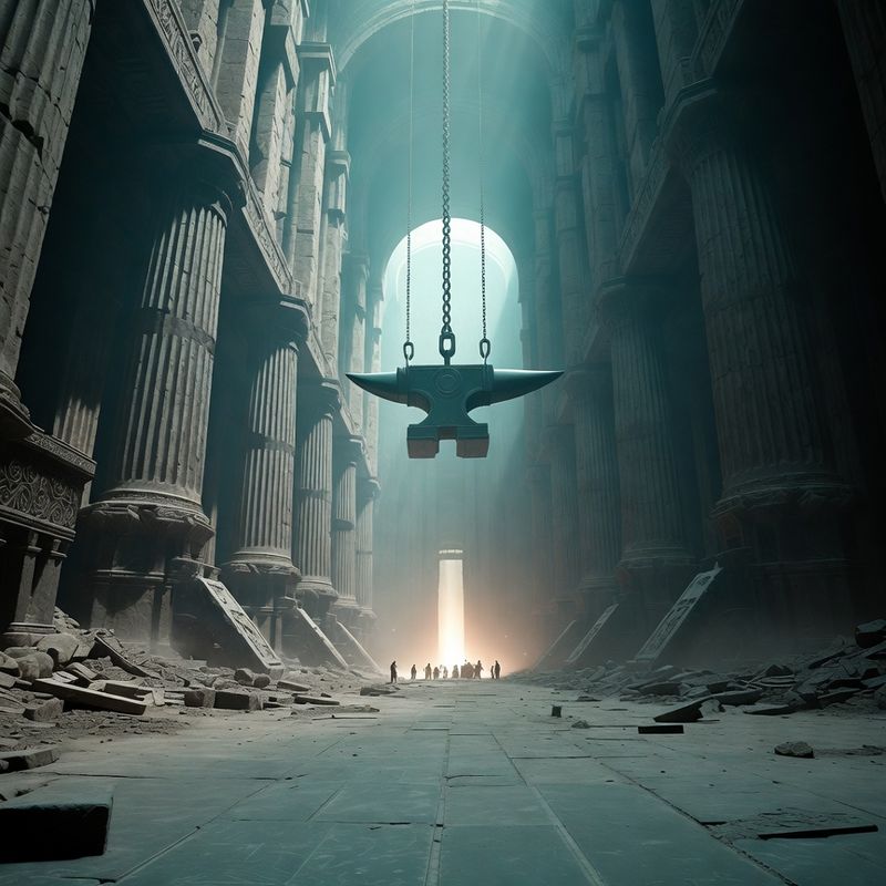 illustrations-fantasy-warriors · Hall Where Titans Forged Legendary Weapons Mountain Sized