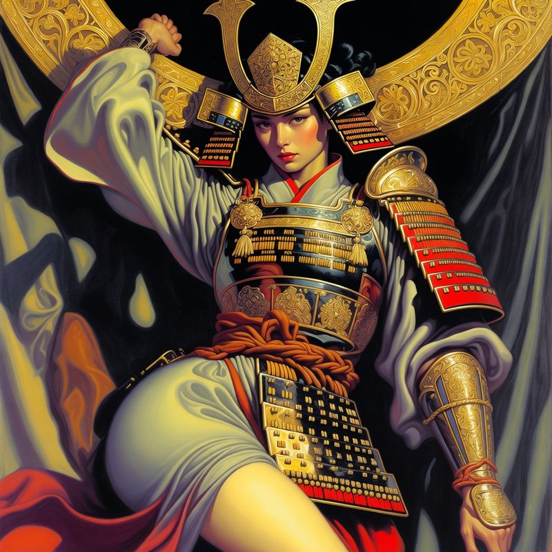 photos-sports-editorial · Norman Rockwell Style — Samurai Queen