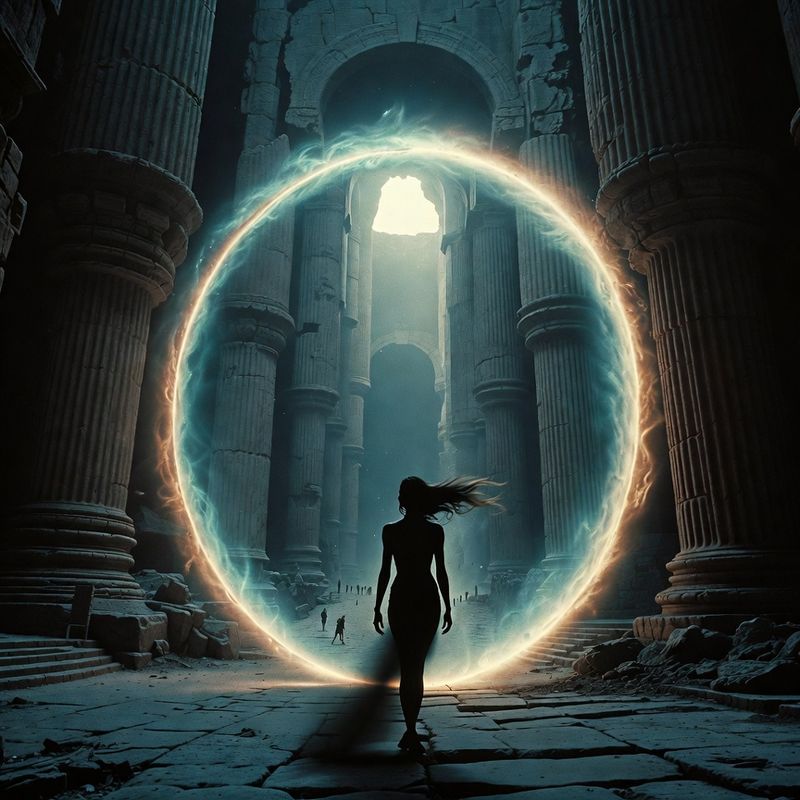 illustrations-fantasy-royalty · Beautiful Woman Commanding Shimmering Gateways Between Worlds Brilliant