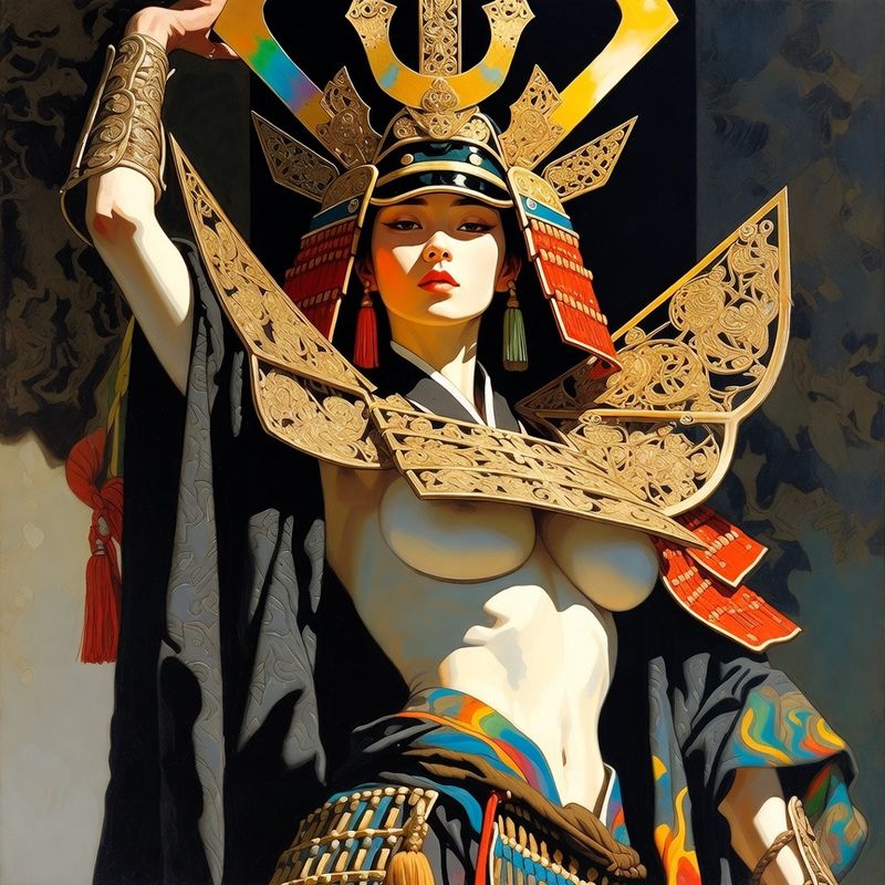 photos-sports-editorial · Norman Rockwell Style — Samurai Queen
