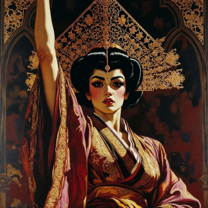 photos-sports-editorial · Norman Rockwell Style — Samurai Queen