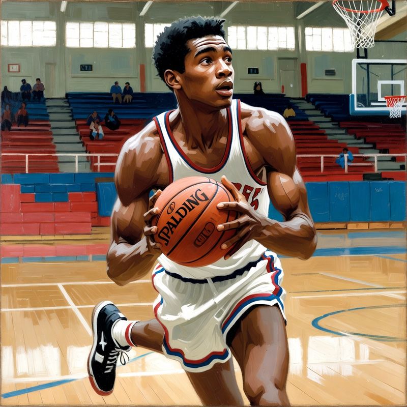 photos-sports-editorial · Norman Rockwell Style — Basketball Player