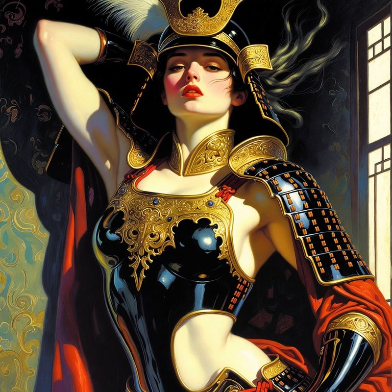 photos-sports-editorial · Norman Rockwell Style — Samurai Queen
