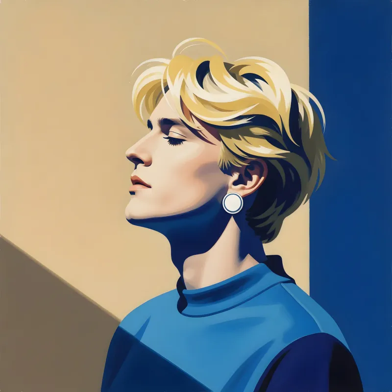 portraits-studio · Popstar In The Style Of David Hockney Stark