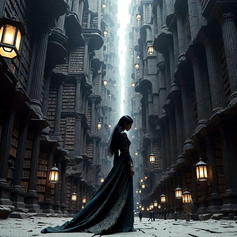 illustrations-fantasy-royalty · Elegant Woman With Raven Black Hair Standing Inside
