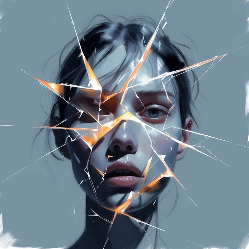 photos-people-editorial-portraits · Cracked Glass Portrait