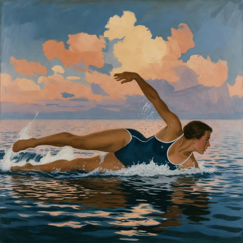photos-sports-editorial · Norman Rockwell Style — Swimmer