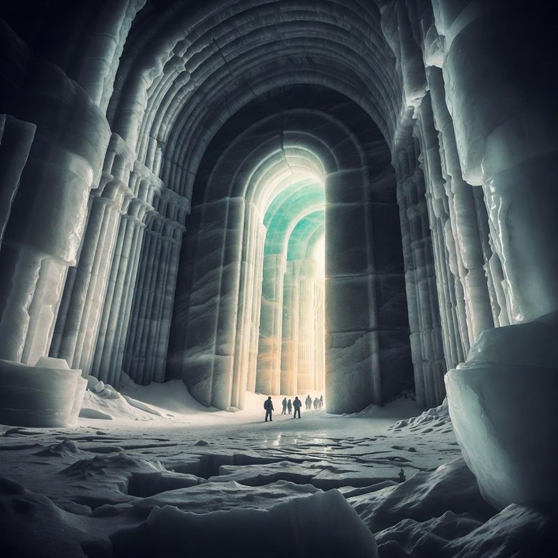 illustrations-landscape · Frozen Palace Of An Ancient Ice Queen Cathedral