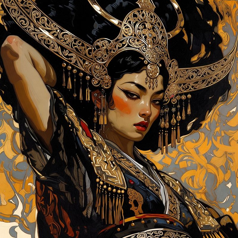 photos-sports-editorial · Norman Rockwell Style — Samurai Queen