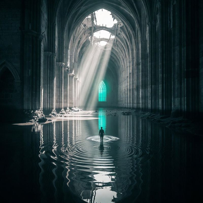 illustrations-landscape · Forgotten Castle Swallowed By An Enchanted Swamp Cathedral