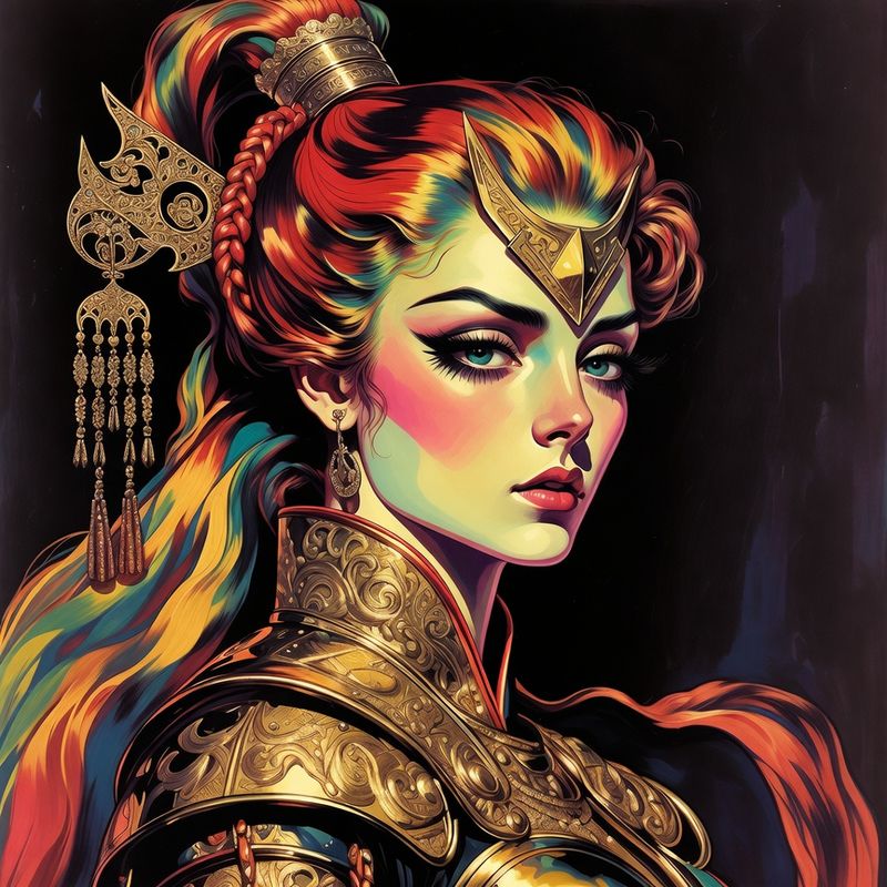 photos-sports-editorial · Norman Rockwell Style — Samurai Queen