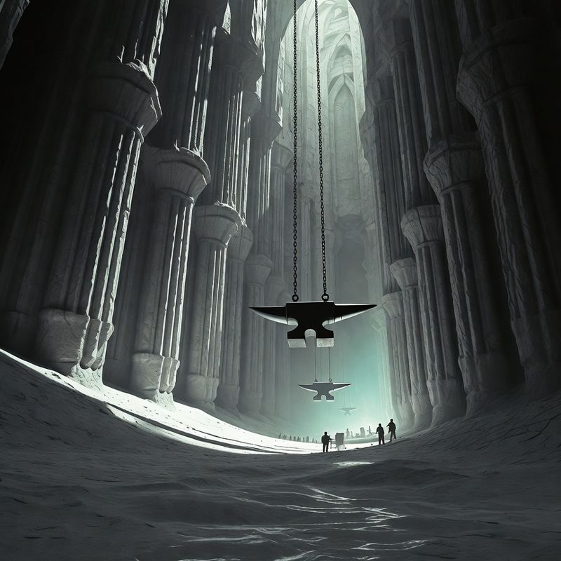 illustrations-fantasy-warriors · Hall Where Titans Forged Legendary Weapons Mountain Sized