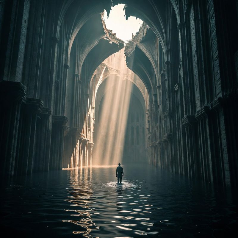 illustrations-landscape · Forgotten Castle Swallowed By An Enchanted Swamp Cathedral