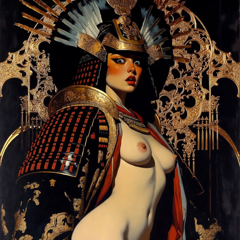 photos-sports-editorial · Norman Rockwell Style — Samurai Queen
