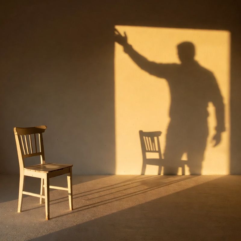 artistic-general · Empty Chair, Long Shadow