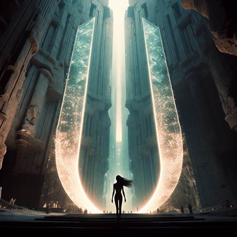 illustrations-fantasy-royalty · Beautiful Woman Commanding Shimmering Gateways Between Worlds Brilliant