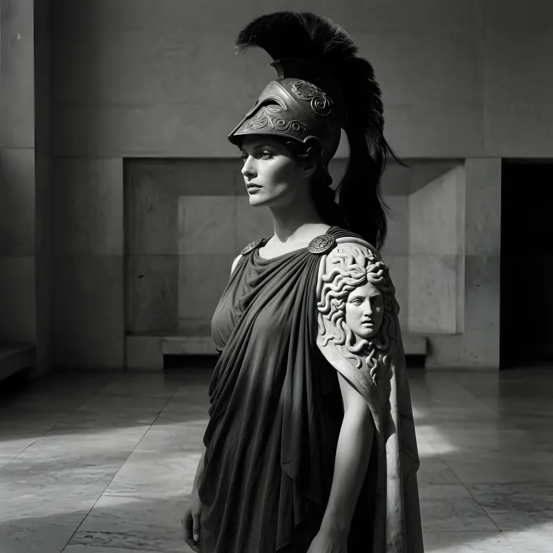 illustrations-fantasy-mythology · Athena Goddess In The Style Of A Helmut
