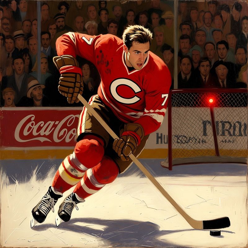 photos-sports-editorial · Norman Rockwell Style — Hockey Player