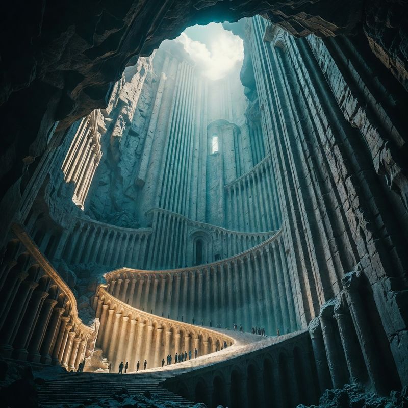 illustrations-landscape · Tower Of A Timeless Sorcerer Extending Beyond Sight