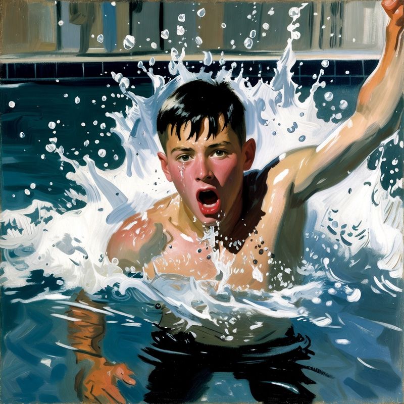 photos-sports-editorial · Norman Rockwell Style — Swimmer