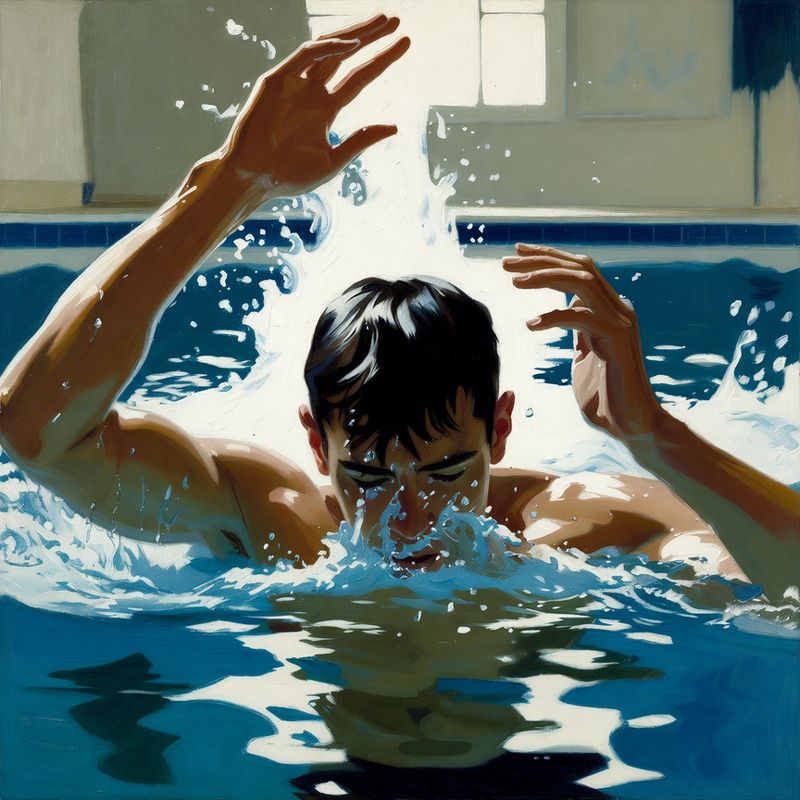 photos-sports-editorial · Norman Rockwell Style — Swimmer