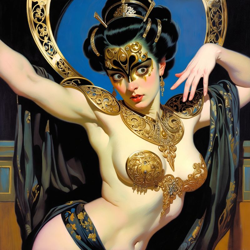 photos-sports-editorial · Norman Rockwell Style — Samurai Queen
