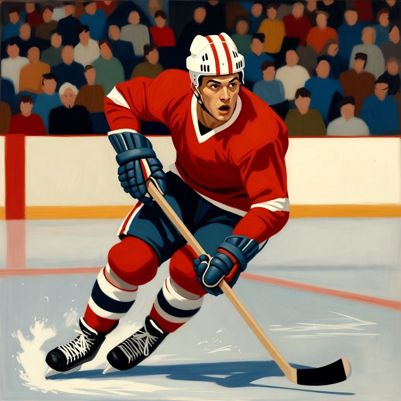 photos-sports-editorial · Norman Rockwell Style — Hockey Player