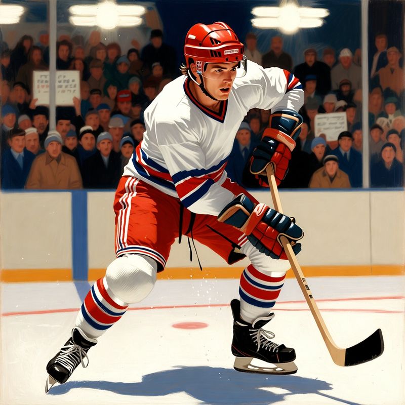 photos-sports-editorial · Norman Rockwell Style — Hockey Player
