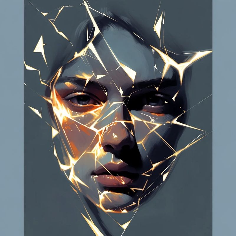 photos-people-editorial-portraits · Cracked Glass Portrait