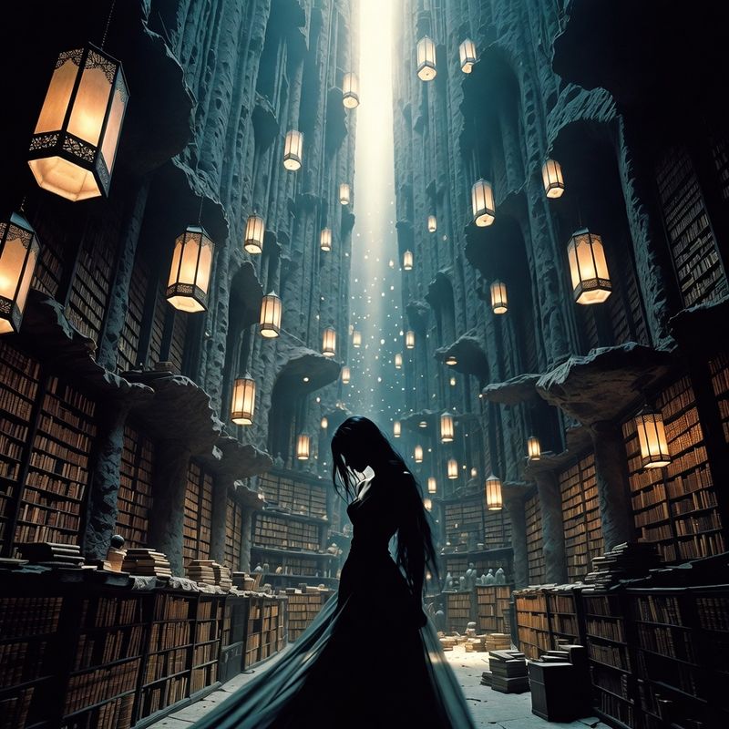 illustrations-fantasy-royalty · Elegant Woman With Raven Black Hair Standing Inside