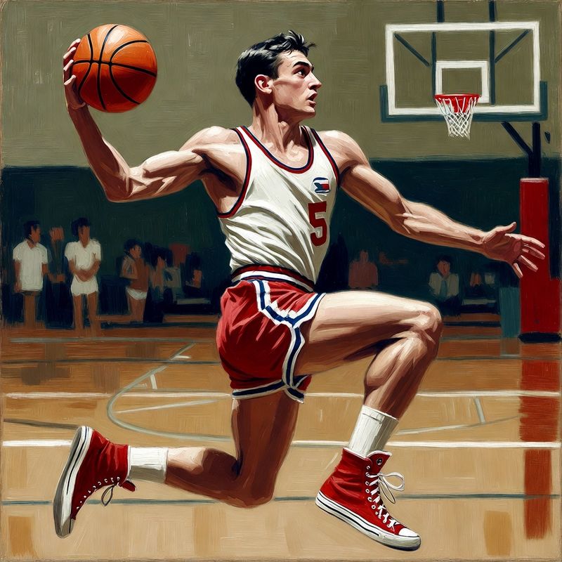 photos-sports-editorial · Norman Rockwell Style — Basketball Player