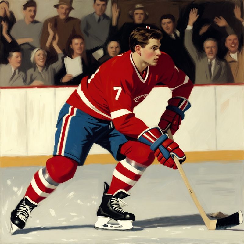 photos-sports-editorial · Norman Rockwell Style — Hockey Player