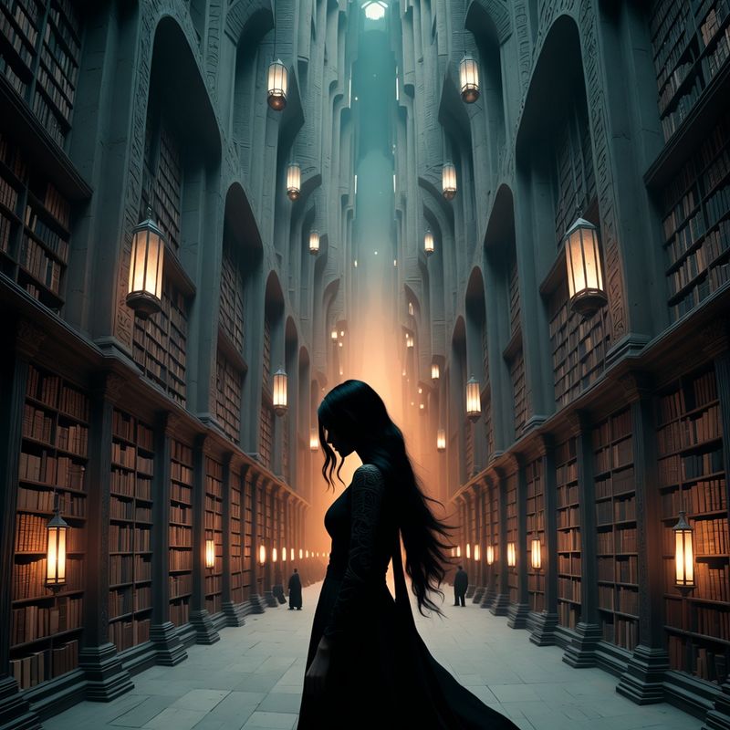 illustrations-fantasy-royalty · Elegant Woman With Raven Black Hair Standing Inside
