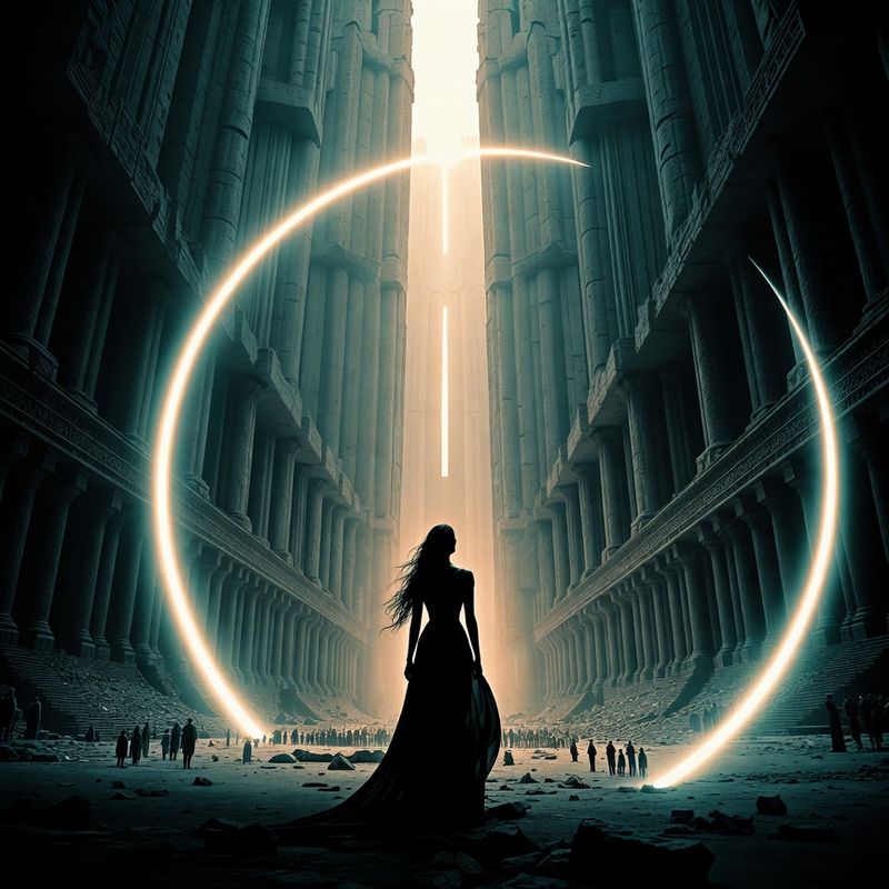 illustrations-fantasy-royalty · Beautiful Woman Commanding Shimmering Gateways Between Worlds Brilliant