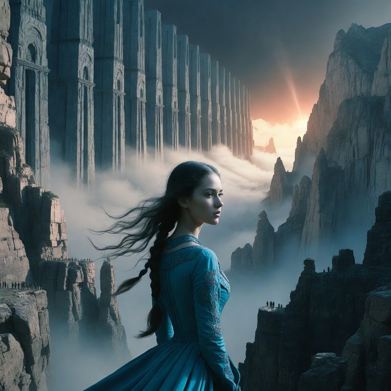 illustrations-fantasy-portraits · A Young Woman With An Impossibly Long Dark