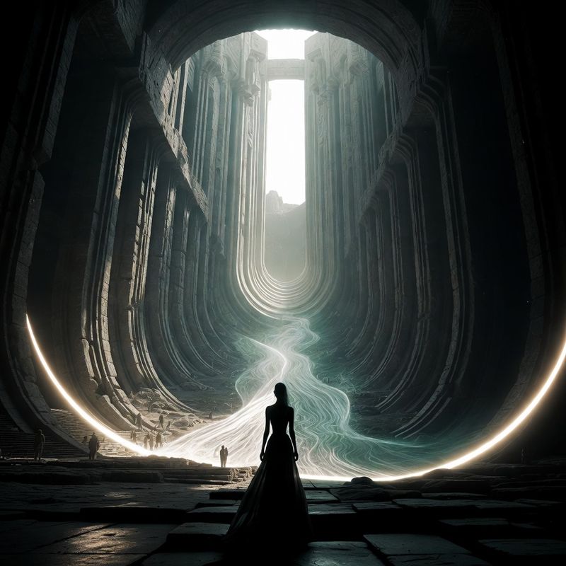 illustrations-fantasy-royalty · Beautiful Woman Commanding Shimmering Gateways Between Worlds Brilliant